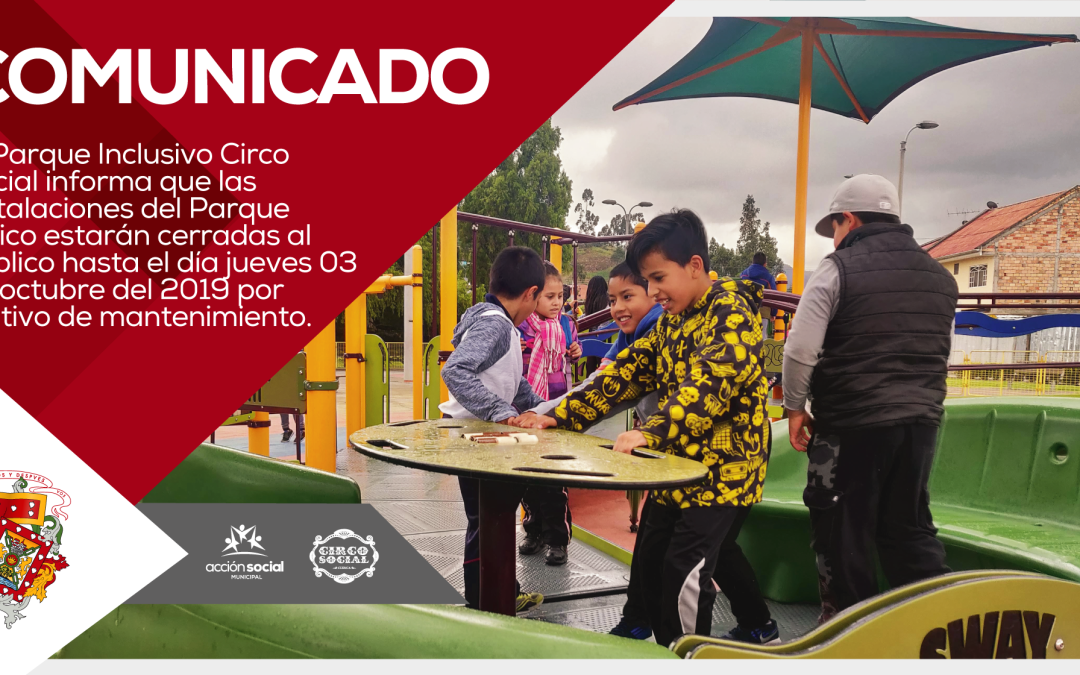 Cierre Temporal del Parque Lúdico