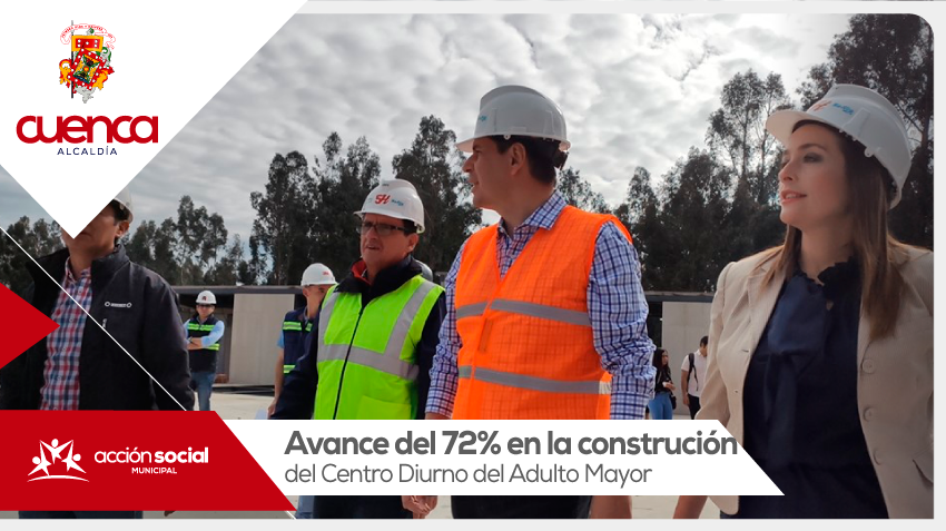 Avance del 72% en la construcción del Centro del Adulto Mayor